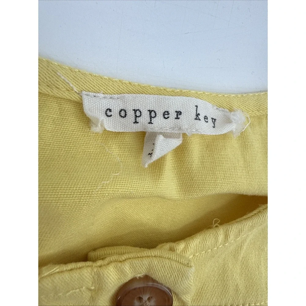 Copper Key Big Girls' Ruffle Sleeve‎ Dress, XL - Yellow